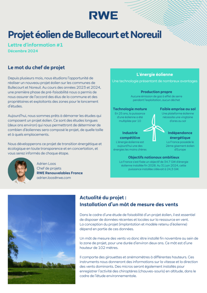 Lettre d'information n°1